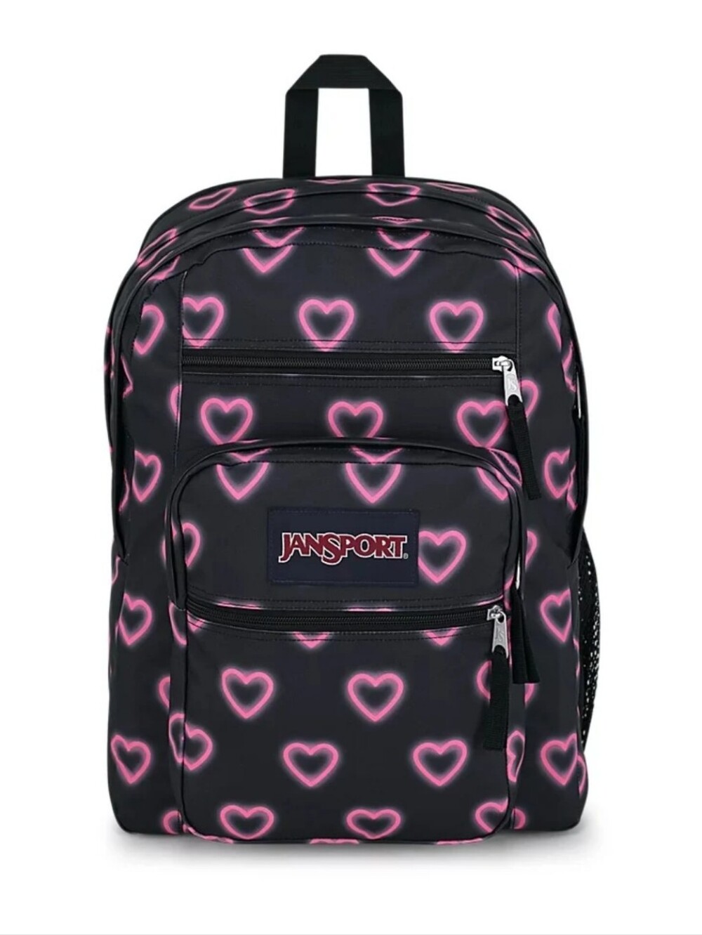 Jansport Big Student Backpack Happy Hearts Black